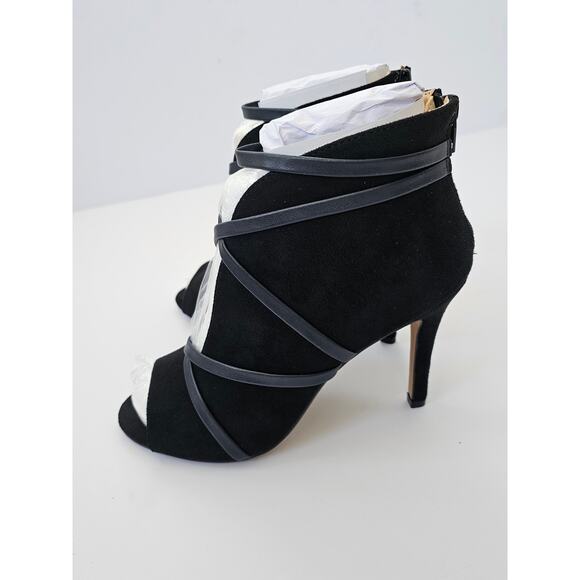 Journee Collection Women's Samara Peep Toe Stiletto Boots Size 7.5 Black - Picture 5 of 7